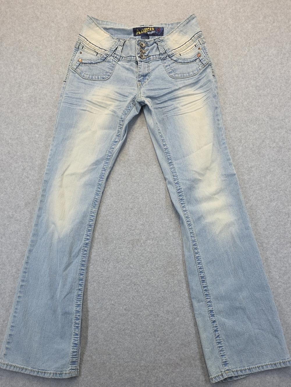 Angels Light Blue Flare Jeans
